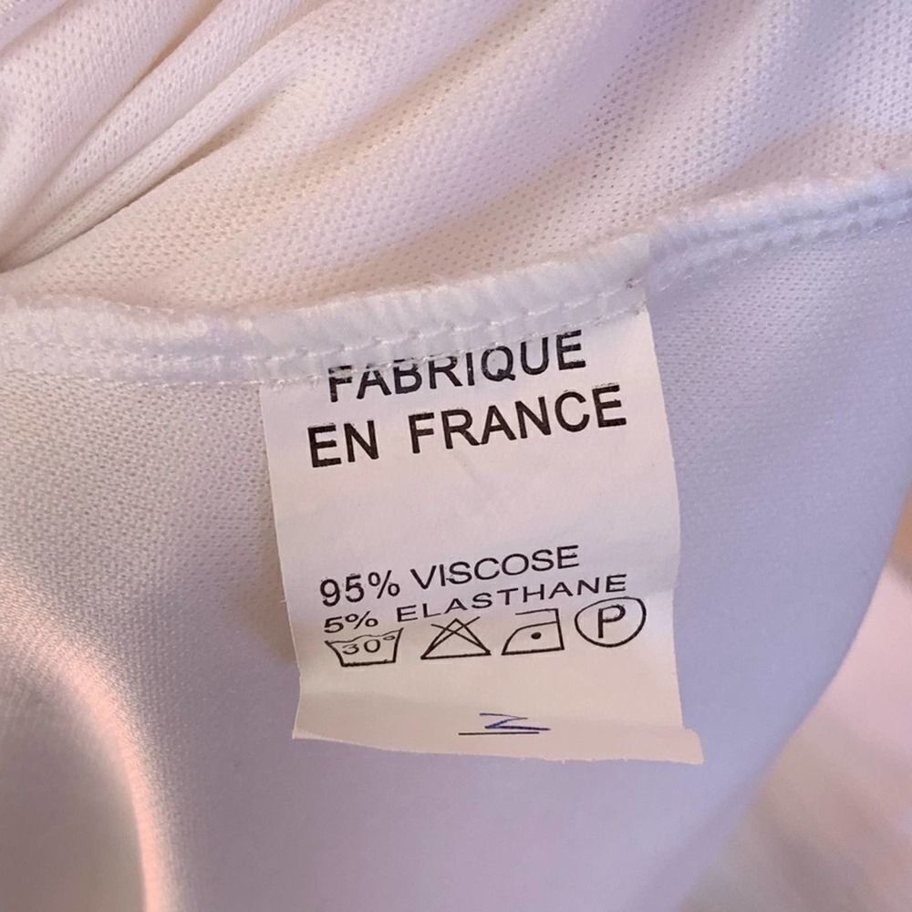 LAURA JANE Ivory Parisian Flutter Dress w/ Cut Out Shoulders SMALL - Picture 7 of 8